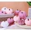 12pcs/set Velvet Plush Pumpkin Set Pink Simulated Decor for Halloween Christmas Velour Decorative Models Decorative Supplies
