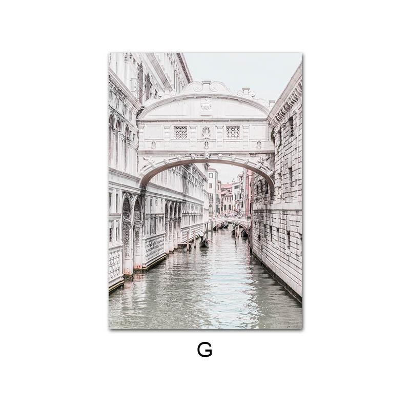 Италия Венеция Атрани пляжное здание пейзажный принт плакат винтажный холст настенная живопись фотография скандинавская картина домашний декор