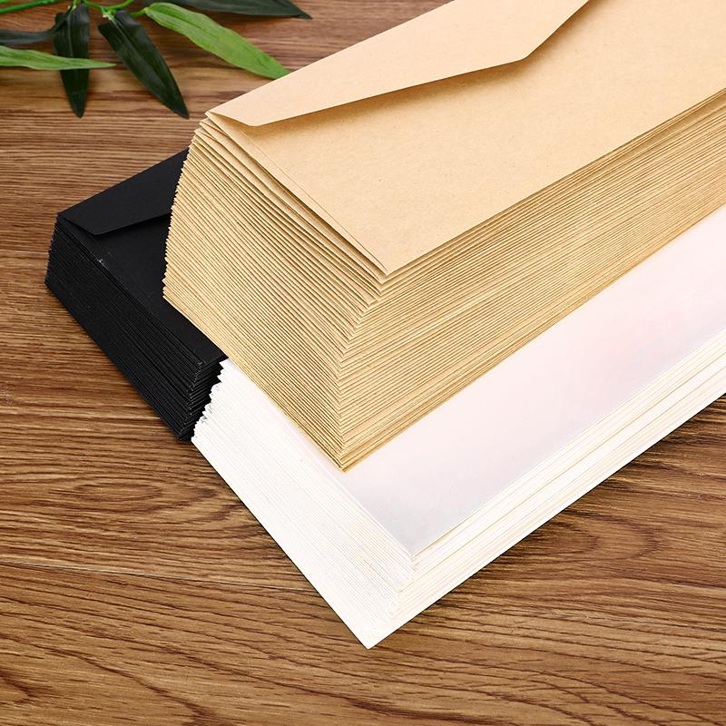 50 шт./лот, конверт в европейском стиле в стиле ретро, ​​черный, белый цвет, конверт из крафт-бумаги для открытки, письма, скрапбукинга, подарок, школьные канцелярские принадлежности
