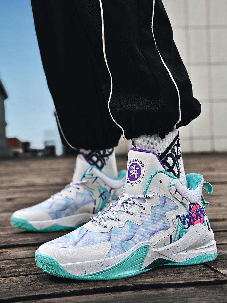 Мужские баскетбольные кроссовки детские трендовые студенческие практичные кроссовки молодежные цементные износостойкие кроссовки 058