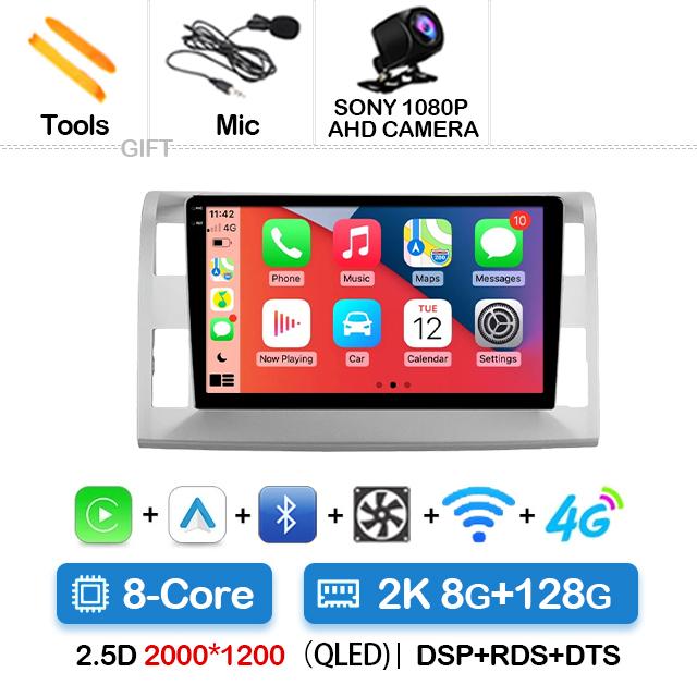 Android 16 Multimedia For Toyota Previa 3 XR50 Estima 2006 - 2019 Video Player Multimedia Stereo GPS RDS 4G LTE Autoradio BT DSP