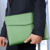 Large Capacity Leather Document Pouch Leather Briefcase A4 Envelope Folder File Bag  Women Men