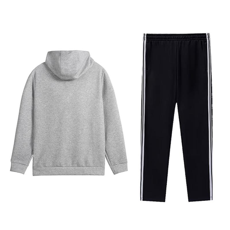 Li Ning Повседневная спортивная одежда Унисекс Монетный серый+Черный AWDVP47-1+YKLVBBA-1