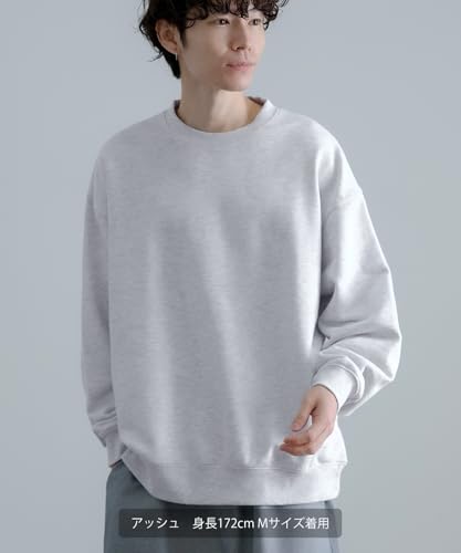 Улучшенный мужской однотонный флисовый свитшот, SIDE23-088, 80007, пепельный