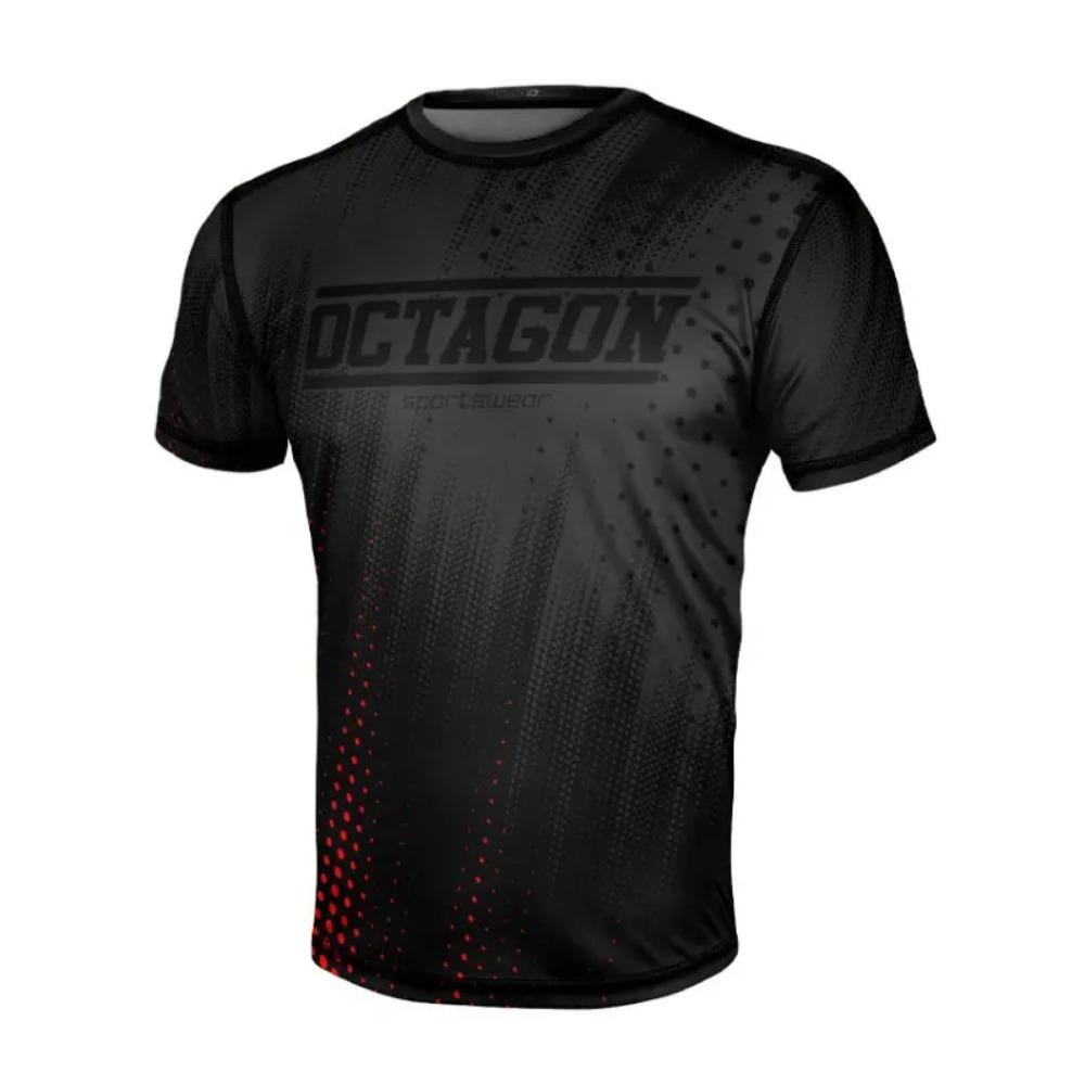 Летние фанаты Восьмиугольник X RFA Fightwear Мужская 3D-печать Дышащая Быстросохнущая Мотоспорт Спорт Фитнес Футболка с коротким рукавом