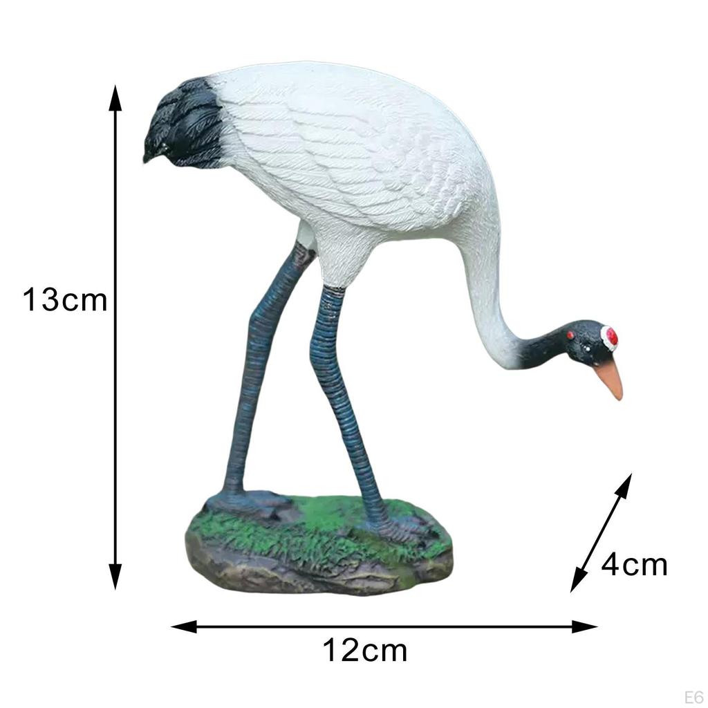 Садовая статуя, фигурка животного, журавль, скульптуры для двора, художественное ремесло, новинка, миниатюрные статуи птиц для