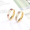 Titanium Steel White Shell Powder Shell Ring Ins Simple Ring Women's Fashion