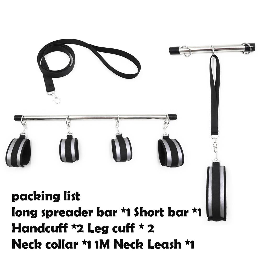 Набор наручников для бондажа Распорка Секс Наручники на лодыжки Ошейник на шею Поводок Средства ограничения Слэвские кандалы Игровой инструмент 18+ Секс-игрушки для пары