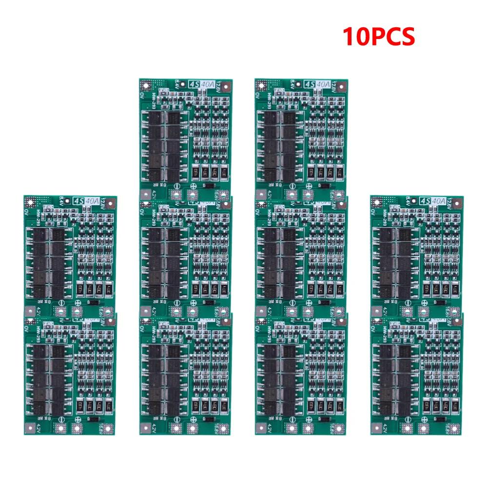 Плата защиты зарядного устройства литий-ионного аккумулятора 3S/4S 5A 10A 20A 40A 60A BMS для двигателя дрели со стандартным/усиленным/балансирующим