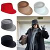 Теплая шерстяная шляпа 100% шерсть Шляпа для верховой езды Модная шляпа-цилиндр для женщин Повседневная носка