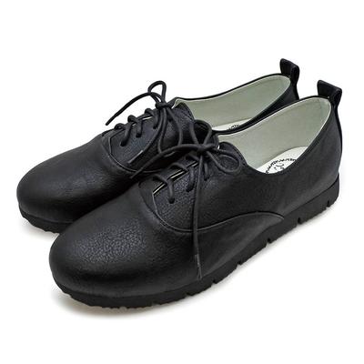 Женские оксфорды на шнуровке Joywalker Plus, Простые, Легкие, Удобные, Легко ходить, Размер 24,5 см, Черные, BO105