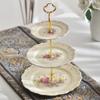 Luxury Three-tier Dim Sum Shelf Nordic Crown Cake Plate Stand Retro Cake Plate  Afternoon Tea