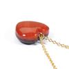 Blood Red Coral Black Pearl Reversible Heart Necklace Pendant Gold Filled Undyed
