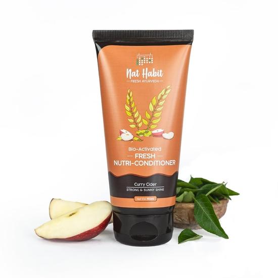 Nat Habit Nutri-Conditioner, Curry Cider For Dry & Frizzy Hair, Deep Shine & Smoothness with 9 Ultra-Moisturizing Power Conditioners, 150ml