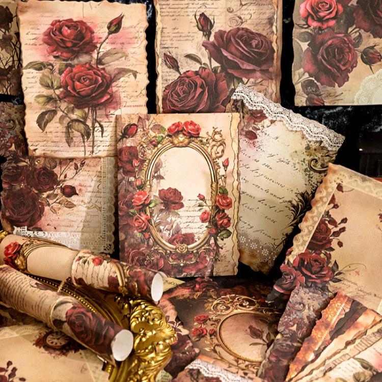 1 шт. Материальная бумага Серия «Секретный сад» Ретро Цветочная тематика Блокнот Сумка для боли Фон DIY Украшение Основная бумага