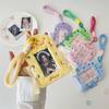 Cute Ballet-Style Ribbon Photocard Holder Plush Card Holder With Lanyard Idol Photo Storage Card Display Protective Pendant Gift