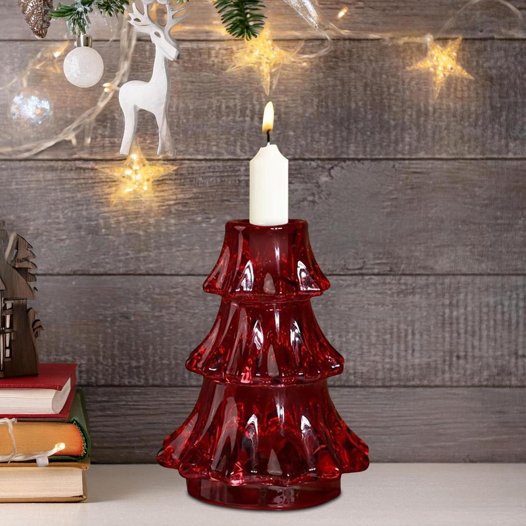 Glass Candle Holders Vintage Holiday Decoration Tapered Candlestick Holders for Weddings Festivals Gatherings Mantel Fireplace