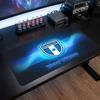 Malmö FF Custom Large Mouse Pad, Personalized Name Text Print, Football Logo Non‑Slip Desk Mat Gaming Gift