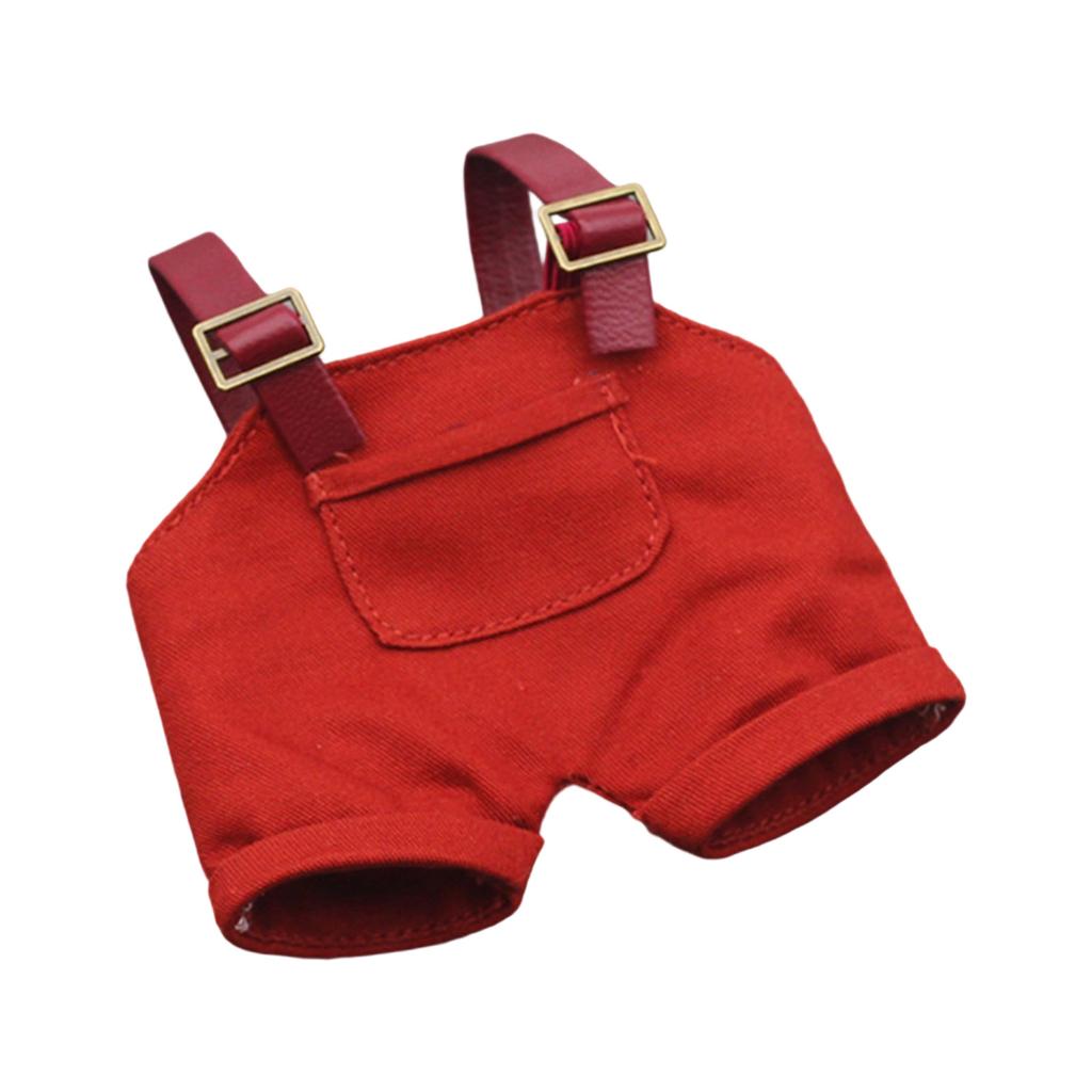 17Cm Cotton Doll Pocket Overalls For Labubu Figure Doll Plush Doll Soft Fabric Display Dressingup Accessories Outfit