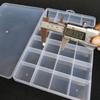 24Grids Plastic Storage Jewelry Box Compartment Adjustable Container Beads Earring Box Jewelry Rectangle Box Case