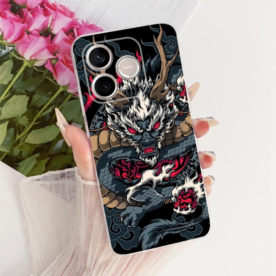 For Honor 600 Lite Honor600 2026 Cool Dragon Tiger Pattern Phone Case For Honor 600 600Lite 5G Soft Silicone TPU Cases Bumper
