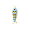 3D Brass Colorful Small Koi Carp Drip Oil  Fish Funny Plated Enamel Fish Charms  Bracelet