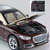 1/32 Alloy Diecast Benz Maybach S680 Car Model Scale Toy High Simulation Vehicle Door Can Open Pull Back Collect Decorative Toys