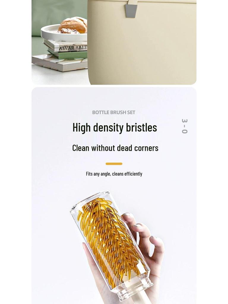 Портативный силиконовый набор для чистки детских бутылочек и сосок