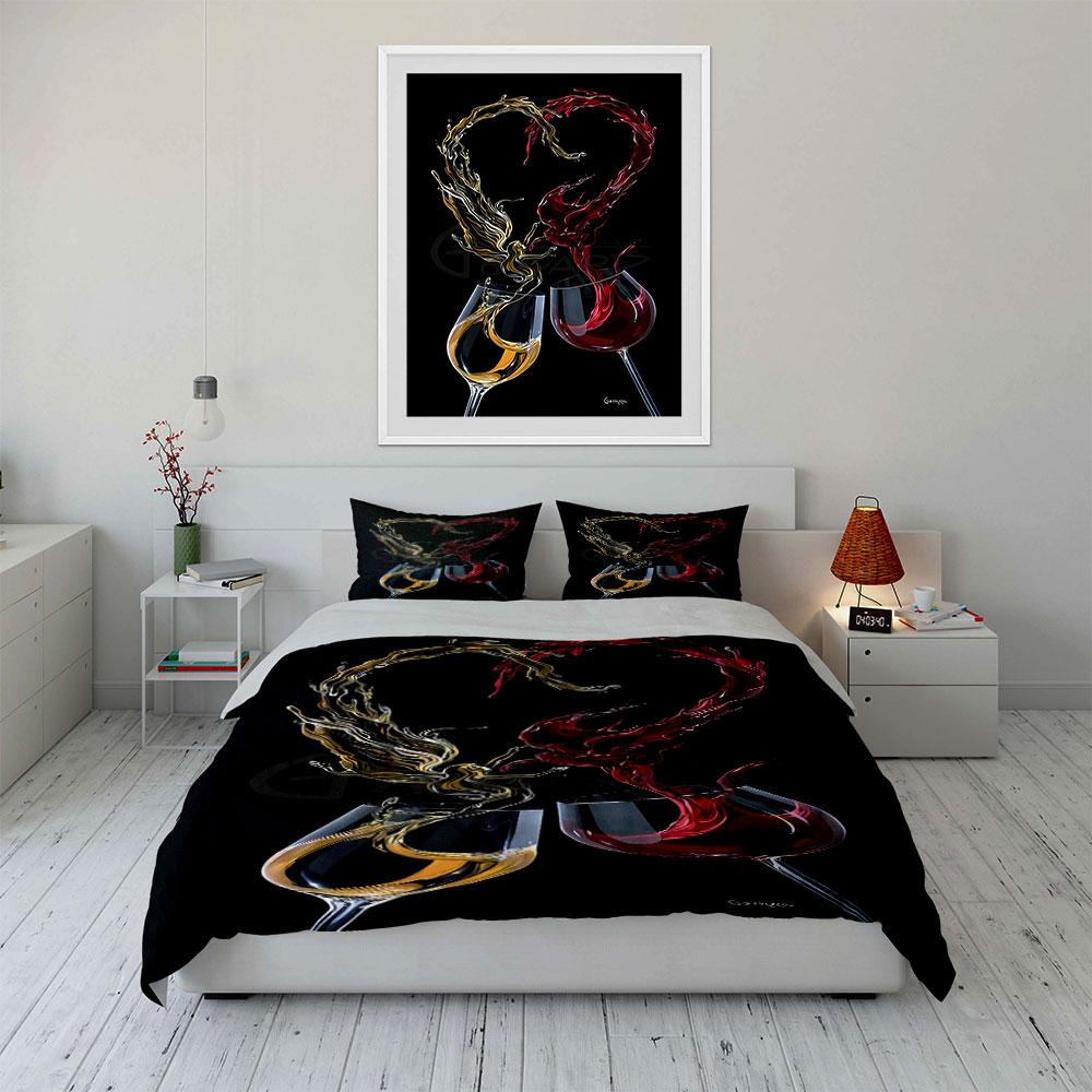 Liquid love in motion. Bedding sets Duvet covers Pillowcases(1* Duvet Cover 2* Pillowcases without duvet insert)