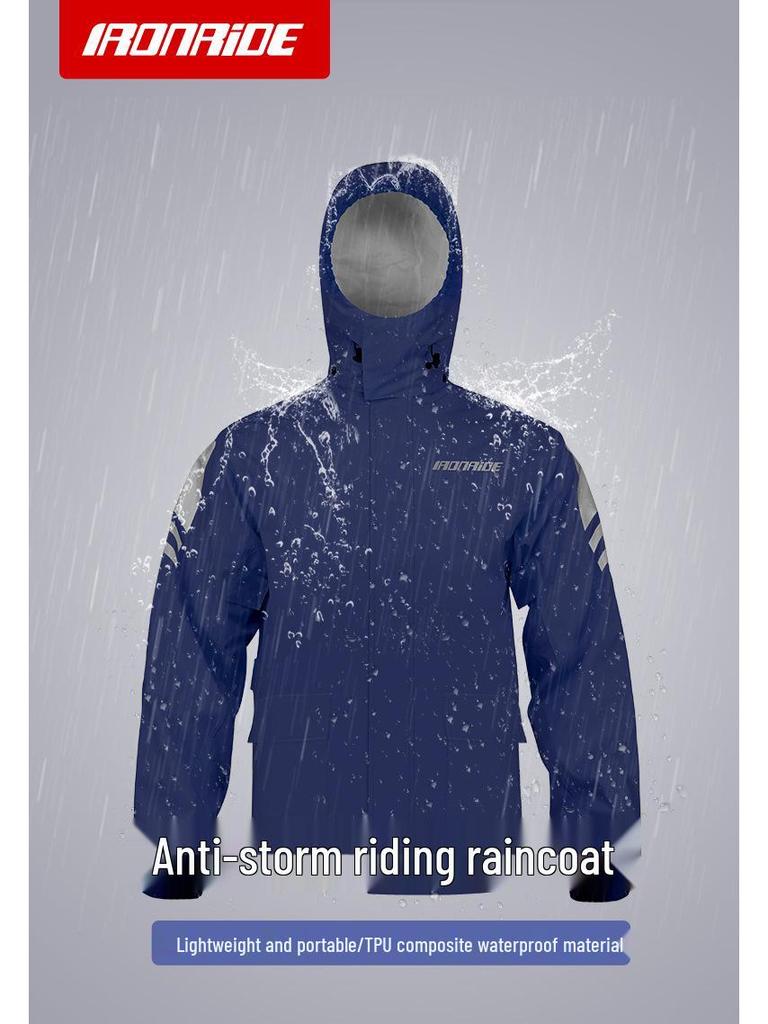 Motorcycle Riding Raincoat Set: Waterproof Outdoor Suit with Shoe Covers