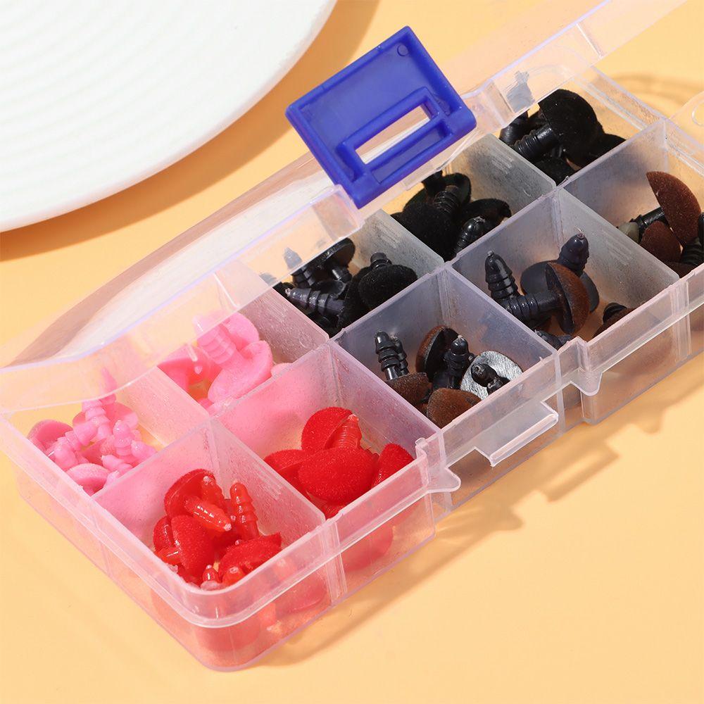 DIY Puppet Plush Doll Noses Flocking Triangular Safety Nose with Soft Washer Toys Accessories