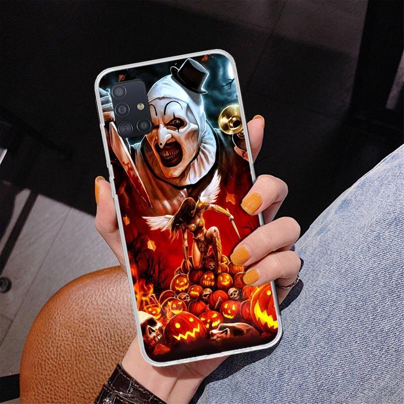 Чехол для телефона Ужастик Террифаер для Samsung Galaxy A52 A32 A22 A12 A51 A31 A50S A30S A20S A10S Note 20 Ultra 10 Plus S10 A72 A