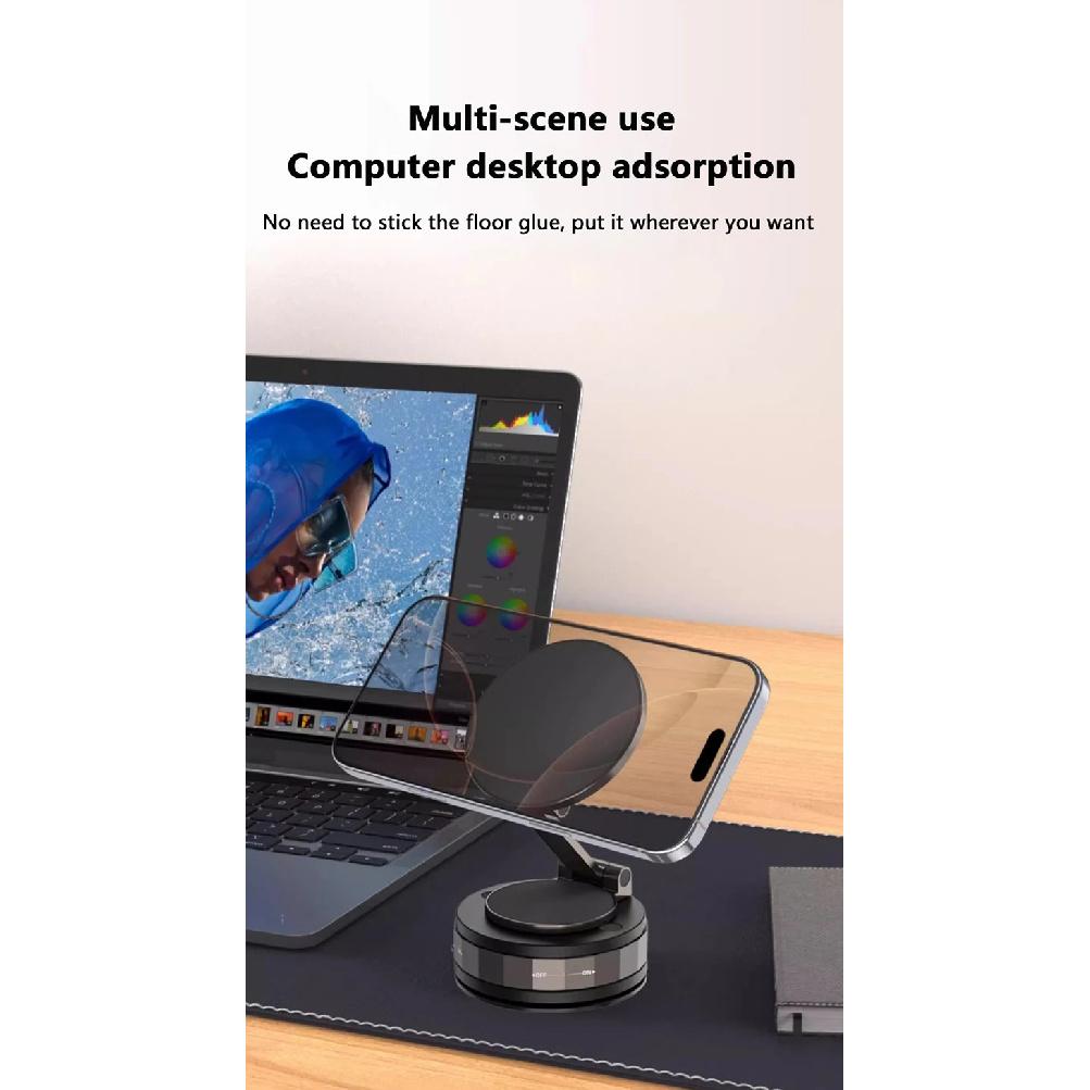 Vacuum Suction Phone Holder Magnetic Car Navigation Bracket 360 Degree Rotation For Xiaomi Iphone Huawei Multyple Phone