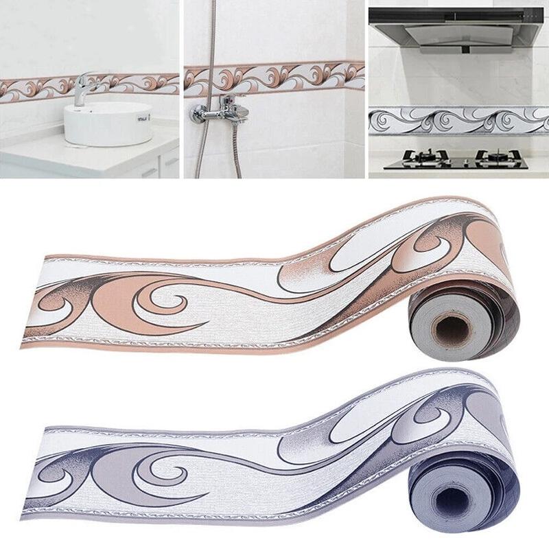 1 рулон 5 см x 10 м водонепроницаемые самоклеящиеся наклейки на стену своими руками произвольно вырезанные ПВХ талия домашний декор