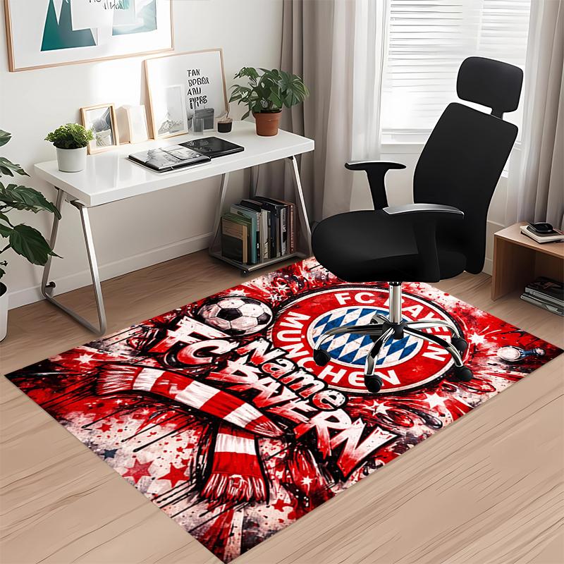Custom Name Bayern Munich Printed Carpet Rug For Office Chair Living Room Bedroom Kitchen Room Decor Gifts