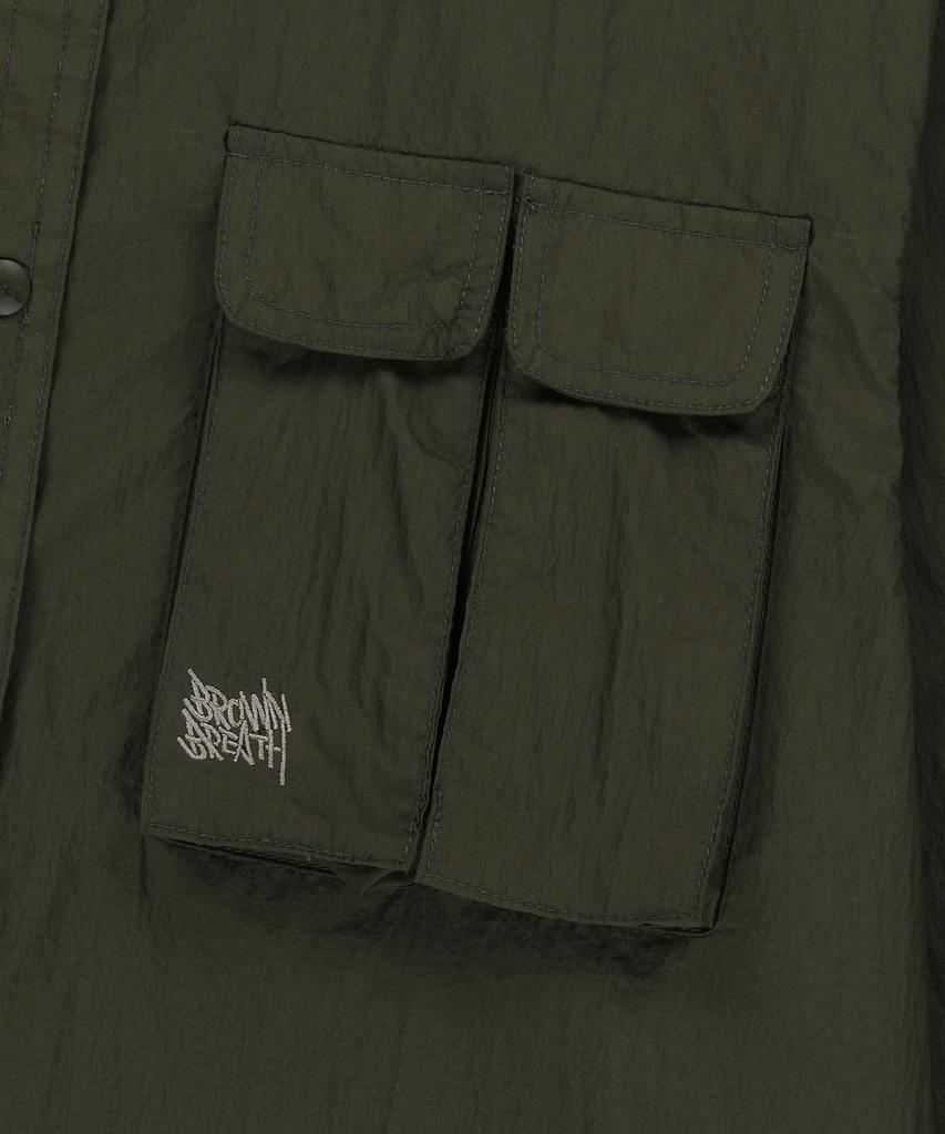 BROWNBREATH Multi Pocket Utility Shirts - Khaki