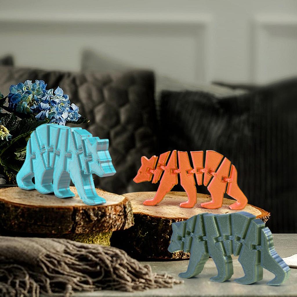 3D-печатный медведь 3D-печатный шарнирный червяк игрушка для взрослых и детей игрушка таинственный медведь