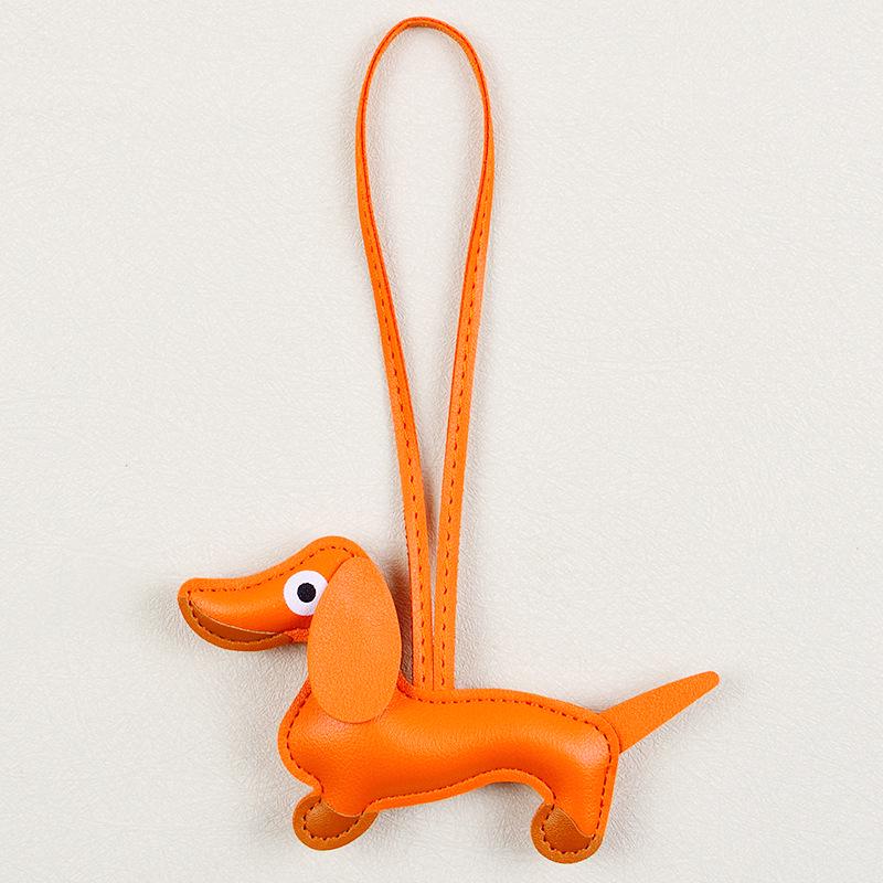 Dachshund Pendant Bag Charms: Cute, Versatile PU Puppy Keychain Accessory