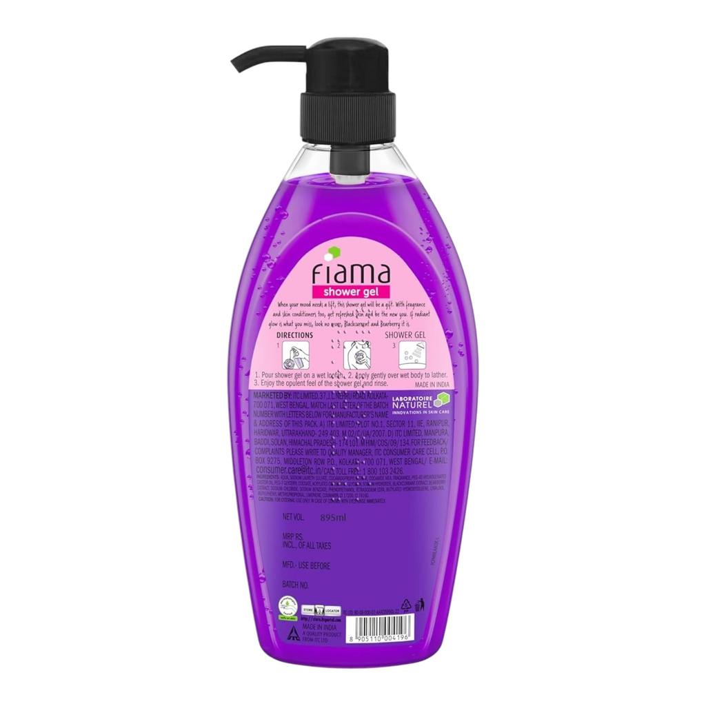 Fiama Body Wash Blackcurrant Bearberry 895ml Family Pack Moisturizing Shower Gel for Radiant Soft Skin