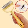 Professional Pet Grooming Brush Detangling Comb For Cats And Dogs Stainless Steel Teeth Deshedding Tool Gentle Hair Remover For Shedding Control