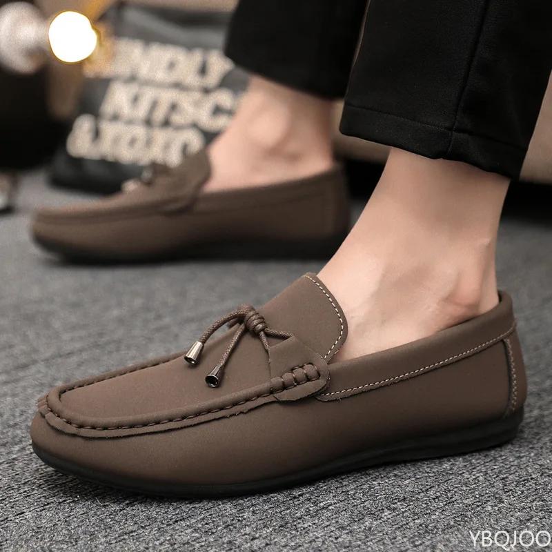 Модная мужская летняя повседневная обувь, трендовые удобные туфли-бобы, повседневные дышащие лоферы, легкие мужские слипоны, Zapatos Hombre