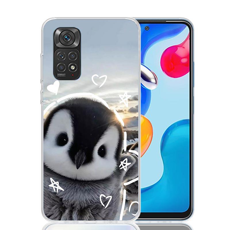 Penguins Love At The North Pole Phone Case For Xiaomi Redmi Note 13 14 15 Pro Plus 12S 12 14S 11S 11E 10 10S 11 11T 5G 4G Cover