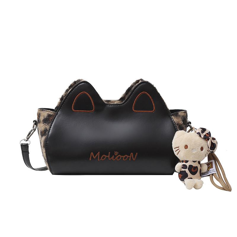 Cute Girl Kitten Bag Fashion Cartoon Animation Shoulder Bag Casual Women'S Bag