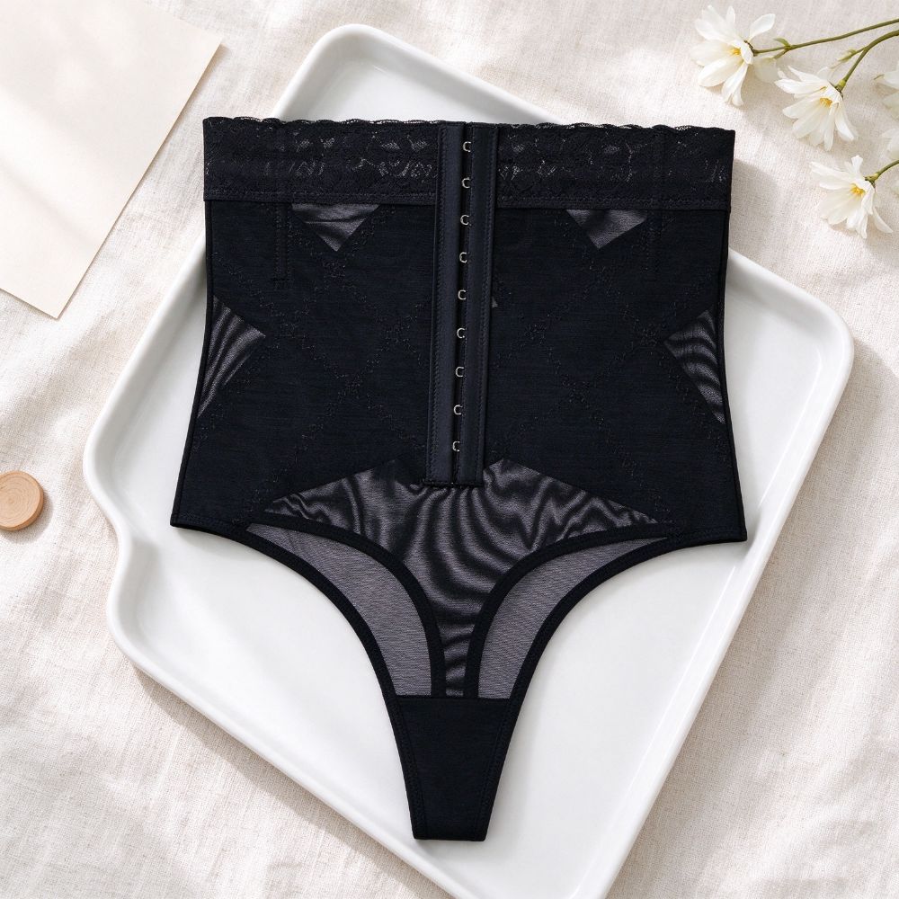 High Waist Postpartum Shapers Mesh Cross Tummy Control Panties Corset Body Shaper Postpartum