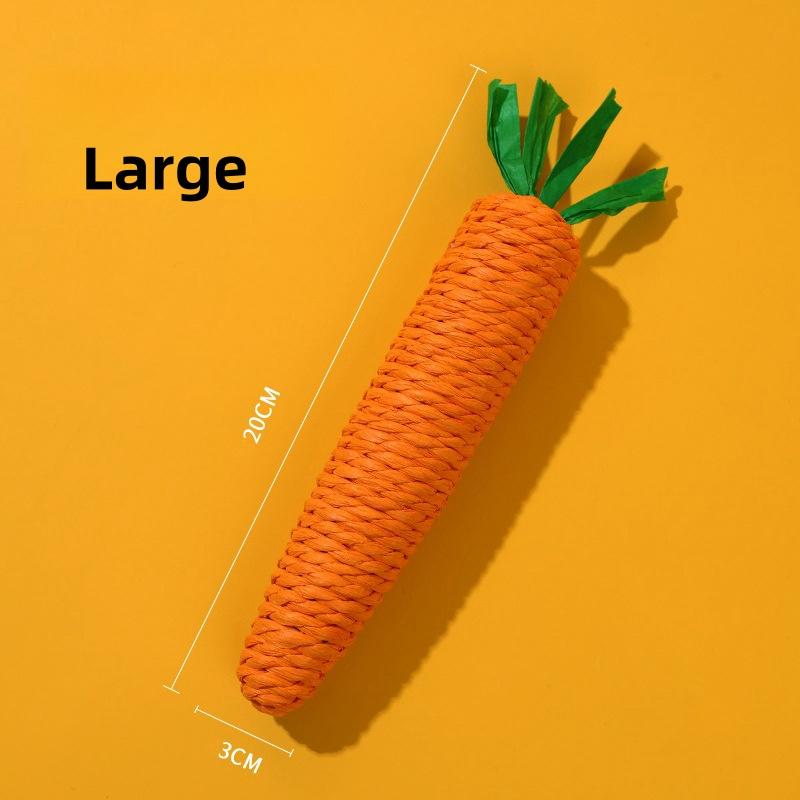 Игрушка для кошек Морковка для кошек Звуковая защитная веревка для когтеточки Чистка зубов Интерактивная игрушка для кошек Морковка для жевания Товары для животных