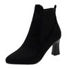 Ankle Boots Women Autumn Pointed Toe Knitted Warm Elastic Women's Shoes Shoes Casual High Heels Platform Boots Botas De Mujer
