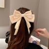 Vintage Bow Big Hair Hook Satin Women Hair Clips Hairpins Ponytail Holder Buckle Korean Barrettes