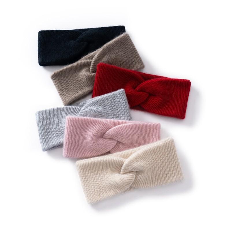 Womens Knitted Wide Headband With Bow Detail Warm Winter Hair Accessory Cold Weather