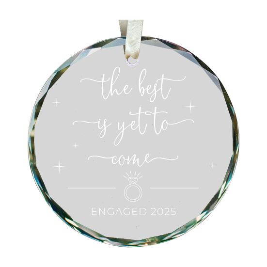 Yousheng Прозрачное стеклянное подвесное украшение 2025 Новый дом Новые начинания Помолвленные бабушки и дедушки Настенное украшение Подвеска Подарок на новоселье