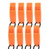 8PCS KS 923 Plastic Water Sports Emergency Survival Outdoor Double Frequency Multifunction Whistle AccessoryOrange